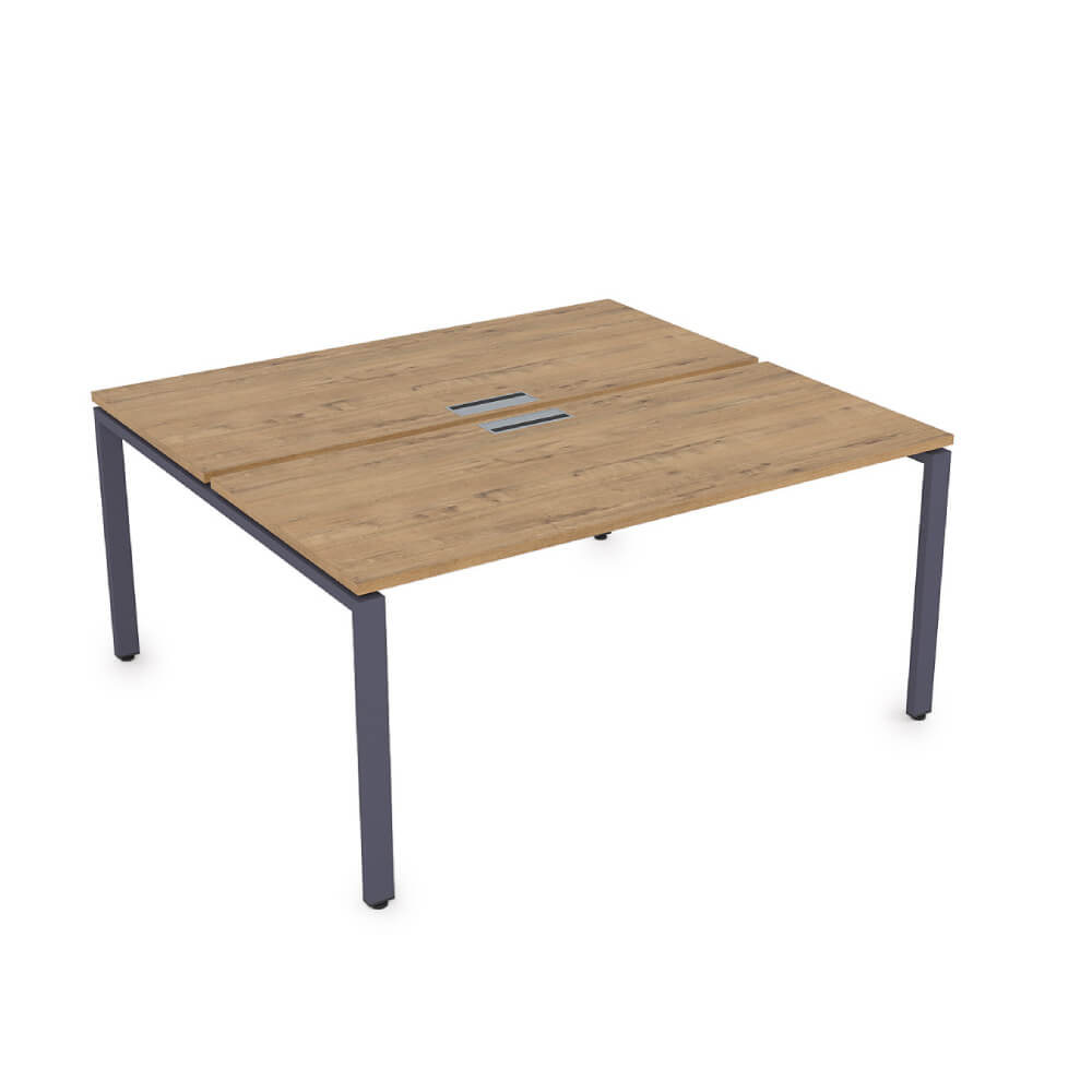 Система Бенч на 2 рабочих места 1400x1435x750 (Teakwood/графит, 1400x1435x750)