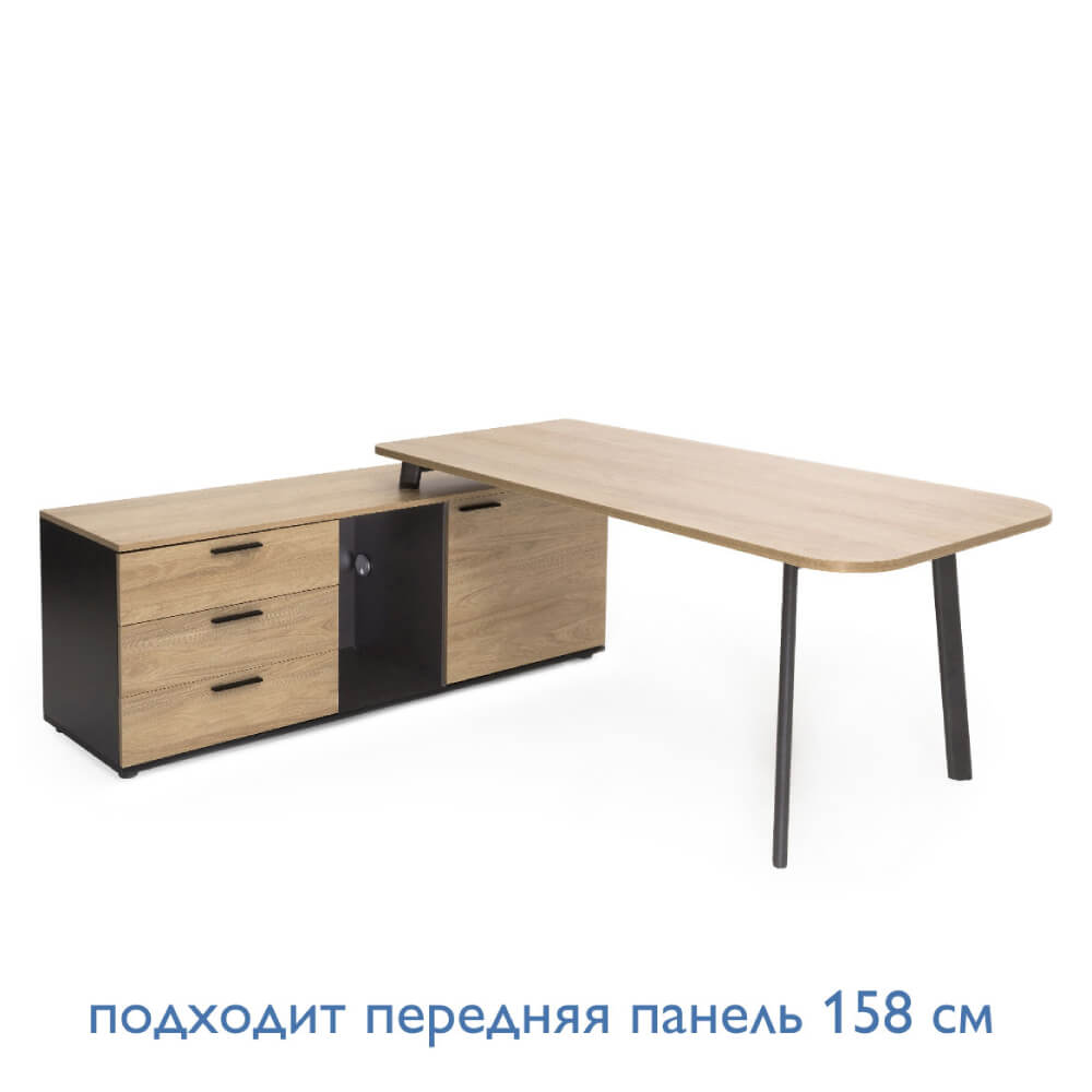 Стол на опорной тумбе левый 1780/1600x780/500x760/630