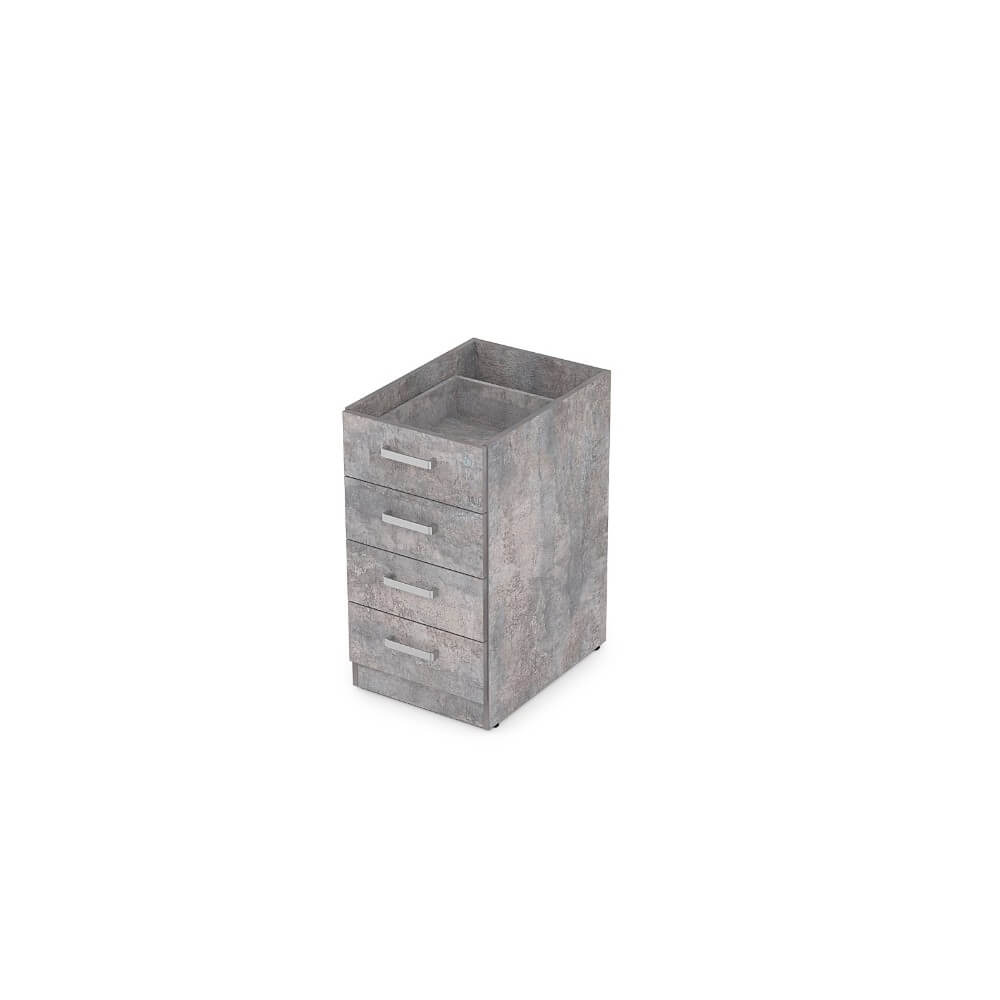 Тумба приставная 4 ящ. т/ц 388x536x725